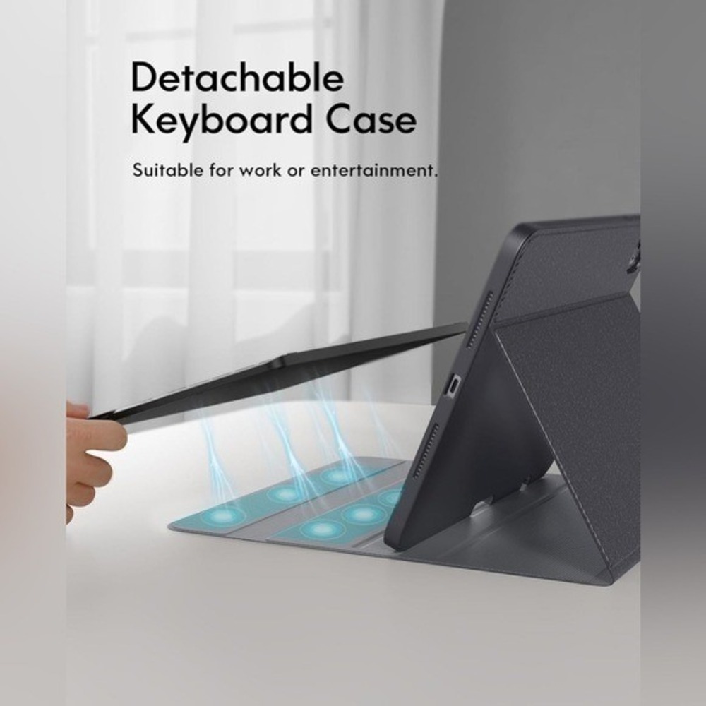 CHESONA iPad Pro 11 M4 Keyboard Case Detachable Backlit Touchpad New Black‎